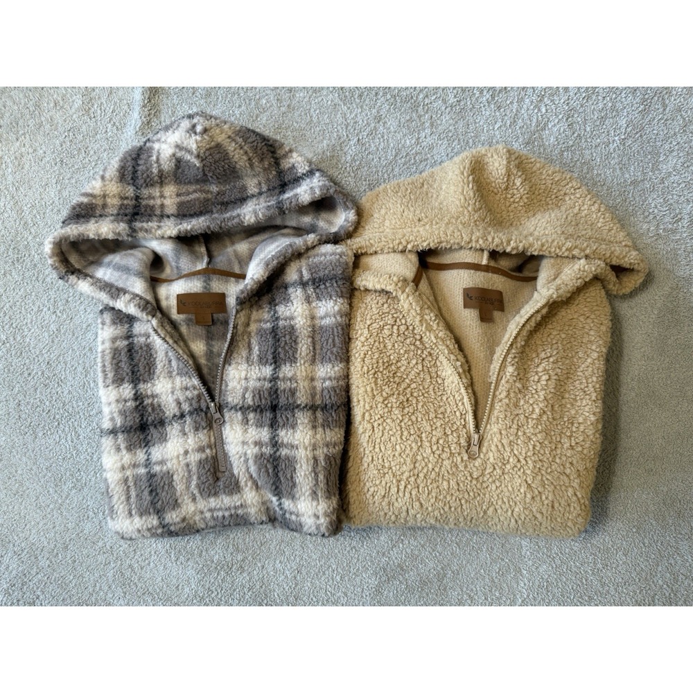 Koolaburra by UGG Sherpa Fleece Hooded Sweater LOT OF 2 Womens Size S